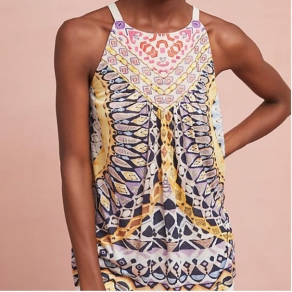 ANTHROPOLOGIE One September Strathmere Embroidered Tank